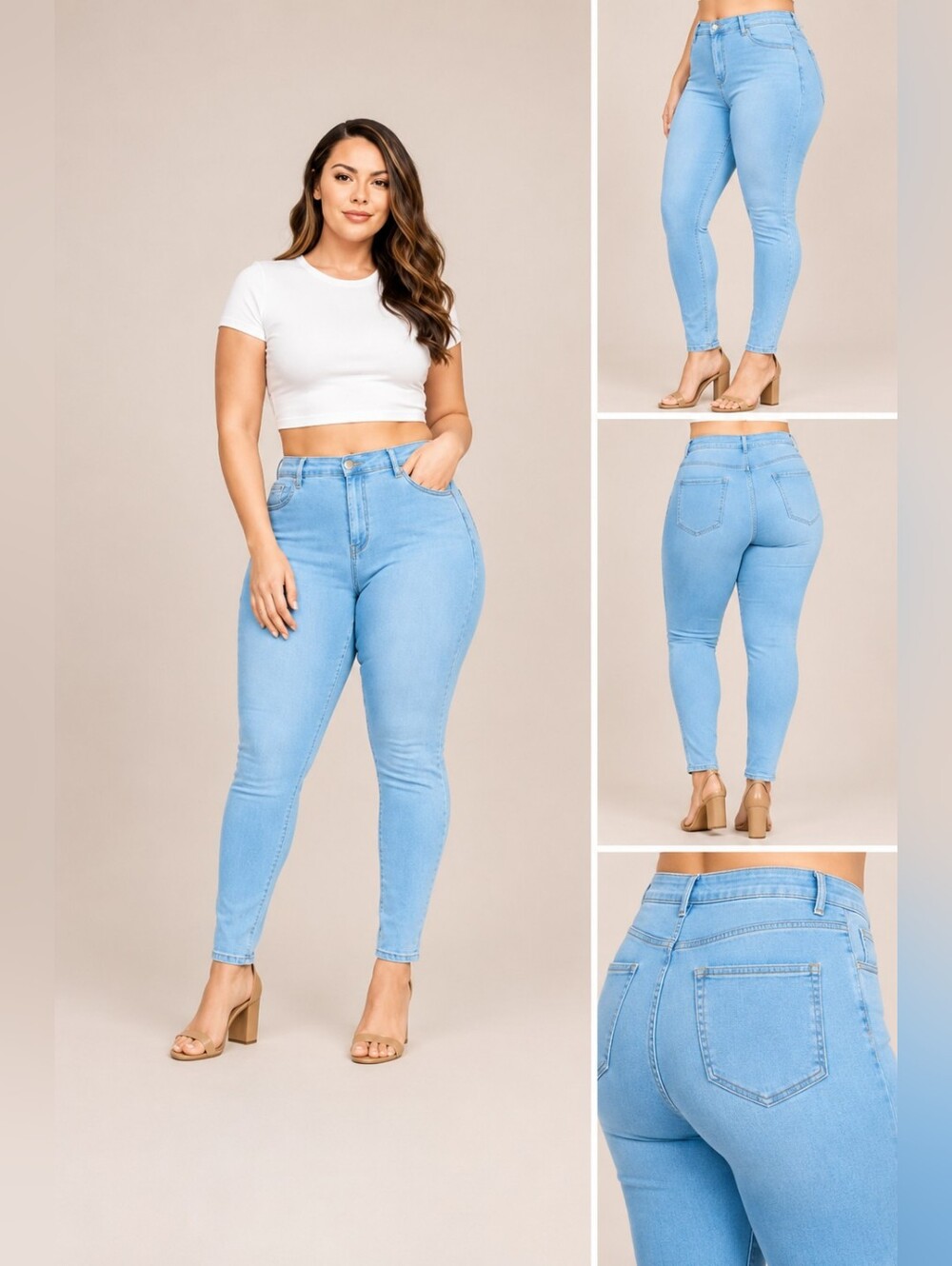 Blue Turtle Plus Size High Waist Skinny Jean Super Stretch